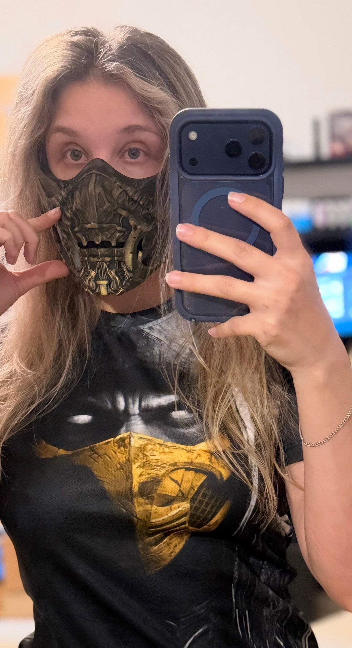 Scorpion mask 2026 movie replica, angled detail view