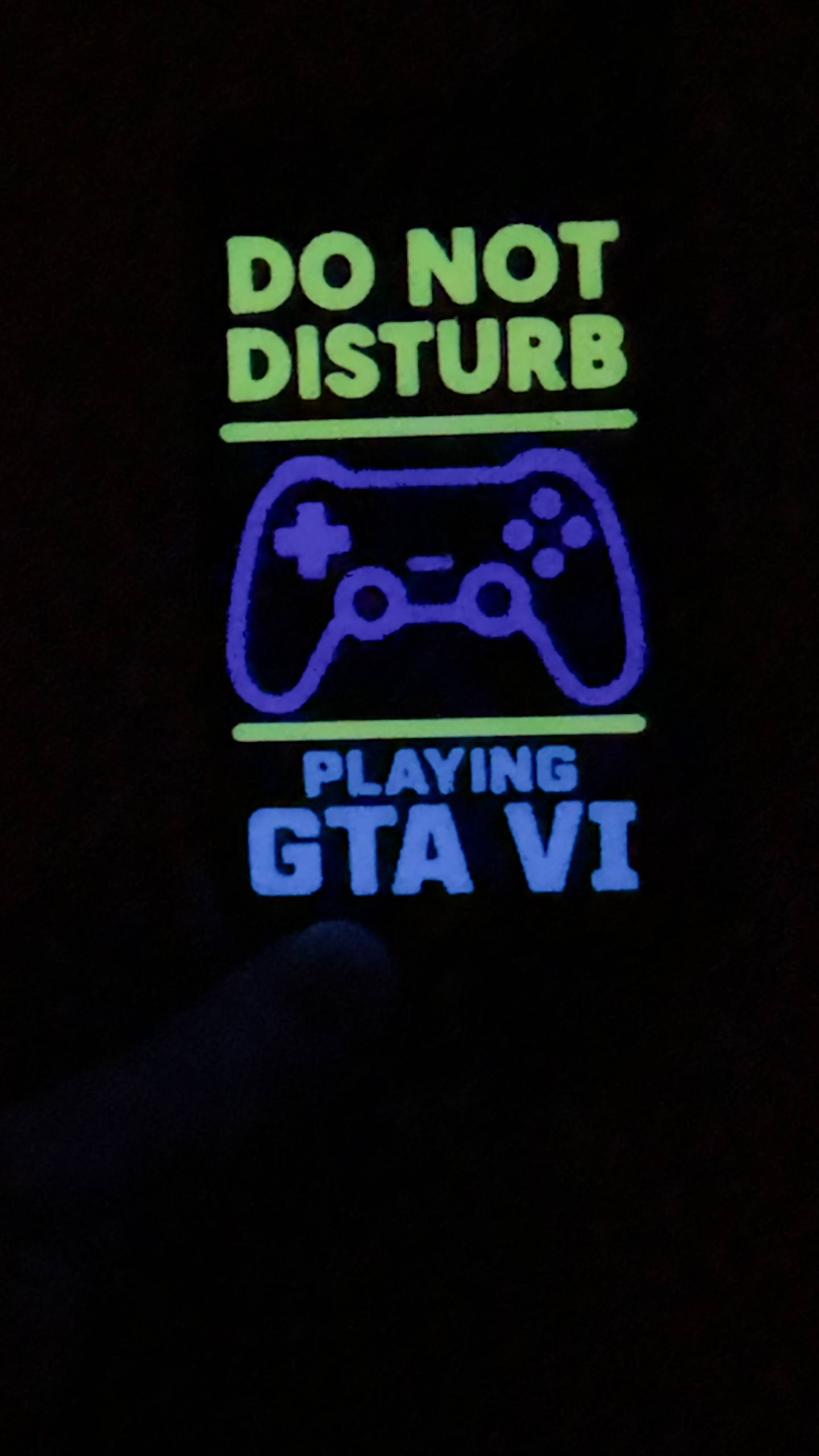 Glow in the Dark GTA 6 Gamer Door Hanger | Custom Do Not Disturb Sign