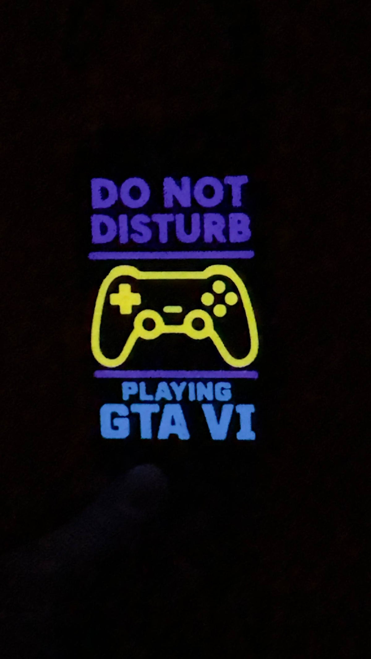 Glow in the Dark GTA 6 Gamer Door Hanger | Custom Do Not Disturb Sign