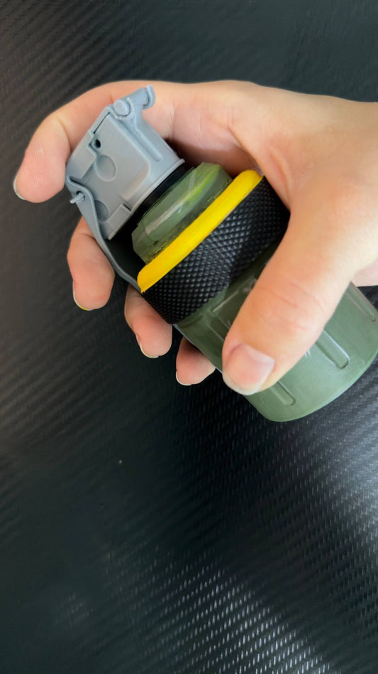 Leon Kennedy belt grenade prop in multi color finish