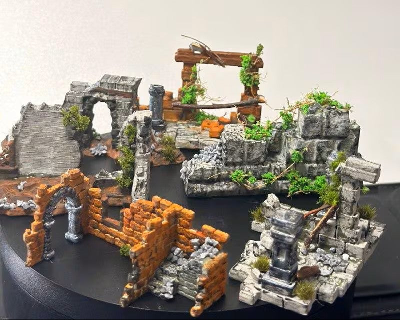 Dungeon Master Gift — Hand-Painted D&D Scatter Terrain, 6 Fantasy Ruins